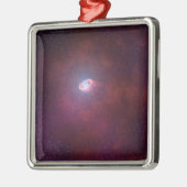 Ornement Carré Argenté Vent Pulsar D'Une Étoile Neutron. (Gauche)
