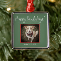 Vert minimaliste Joyeux Pawlidays Pet Holiday