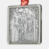 Ornement Carré Argenté Vidange des pots de chambre (Gauche)