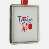 Ornement Carré Argenté Vie de l'enseignant (Droite)