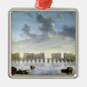 Ornement Carré Argenté Vieux pont de Londres (huile), c.1630