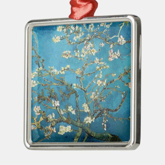 Ornement Carré Argenté Vincent van Gogh, Arbre aux amandes en fleurs (Gauche)