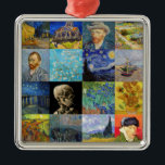 Ornement Carré Argenté Vincent van Gogh - chefs-d'oeuvre Mosaic Patchwork<br><div class="desc">Vincent van Gogh - Pièces maîtresses Patchwork,  grille 4x4</div>