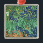 Ornement Carré Argenté Vincent van Gogh | Irises, 1889<br><div class="desc">Irises,  1889 | par Vincent van Gogh | Lieu de l'art : J. Paul Getty Museum,  Los Angeles,  États-Unis | Artiste néerlandais | Numéro de collection d'images : BAL40070</div>