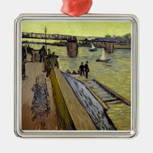 Ornement Carré Argenté Vincent van Gogh Le Pont de Trinquetaille Arles