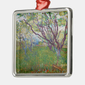 Ornement Carré Argenté Vincent van Gogh - Le verger en fleurs (Gauche)
