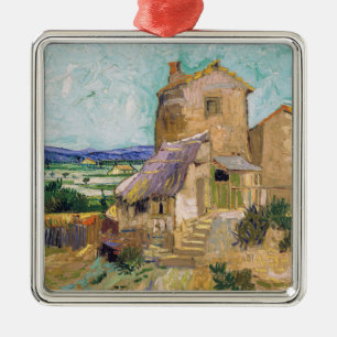 Ornement Carré Argenté Vincent van Gogh - Le Vieux Moulin