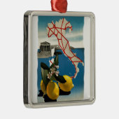 Ornement Carré Argenté Vintage Italie (Droite)