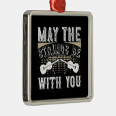 Ornement Carré Argenté Violon - Que Les Cordes Soient Avec Vous (Droite)