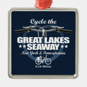 Ornement Carré Argenté Voie maritime des Grands Lacs (H2)