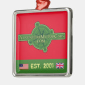 ORNEMENT CARRÉ ARGENTÉ VOITURES AUTO AVENTURE (Gauche)