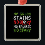 Ornement Carré Argenté Volley-ball dit<br><div class="desc">Graphique de volley-ball amusant pour un joueur de volley-ball.</div>