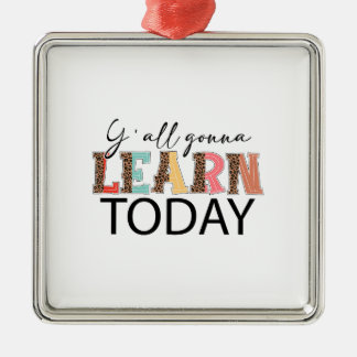 Ornement Carré Argenté Vous apprendrez tout aujourd'hui