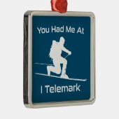 Ornement Carré Argenté Vous M'Avez Eu À I Telemark Ski (Droite)