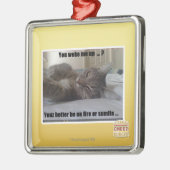 Ornement Carré Argenté Vous m'avez réveillé (Gauche)