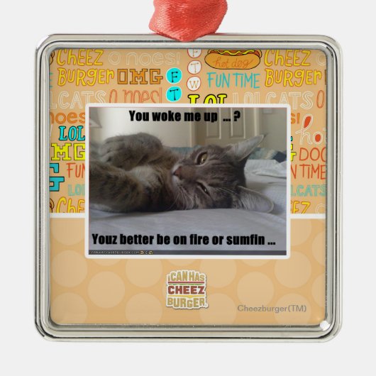 Ornement Carré Argenté Vous m'avez réveillé (Devant)