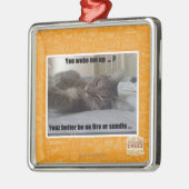 Ornement Carré Argenté Vous m'avez réveillé (Gauche)