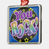 Ornement Carré Argenté Vous, Rock ! (Gauche)