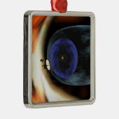 Ornement Carré Argenté Voyager 2 vaisseau spatial (Droite)