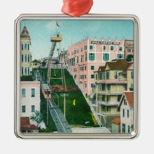 Ornement Carré Argenté Vue aérienne de chariot à vol d'anges (Devant)