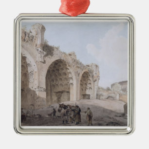 Ornement Carré Argenté Vue dans le forum romain (le temple de la paix)