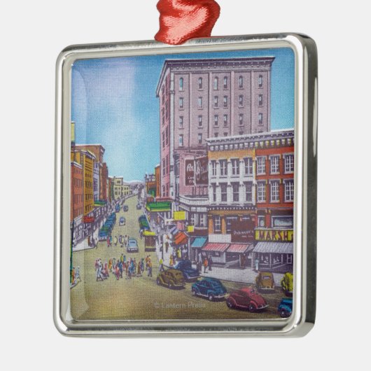 Ornement Carré Argenté Vue de la place publique (Gauche)