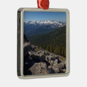 Ornement Carré Argenté Vue de Mitchell Peak au parc national Sequoia (Droite)
