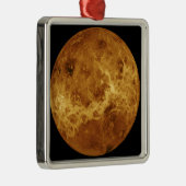 Ornement Carré Argenté Vue globale de la surface de Vénus (Droite)