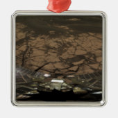 Ornement Carré Argenté Vue panoramique sur Mars 3 (Devant)