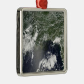 Ornement Carré Argenté Vue satellite du golfe du Mexique (Droite)