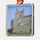 Ornement Carré Argenté Vue sur le château d'Édimbourg, Edimbourg, Ecosse, (Gauche)