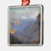 Ornement Carré Argenté Vue sur le Grand Canyon (par E.H. Potthast) (Gauche)