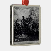 Ornement Carré Argenté Washington croisant le Delaware (Droite)