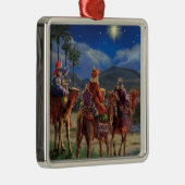 Ornement Carré Argenté We Three Kings Christmas Star (Droite)