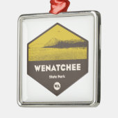 Ornement Carré Argenté Wenatchee State Park Washington (Gauche)