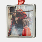 Ornement Carré Argenté Western Cowboy (Gauche)