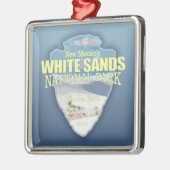 Ornement Carré Argenté White Sands NP (flèche) (Gauche)