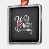 Ornement Carré Argenté Wild About Learning (Gauche)