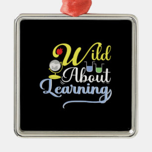 Ornement Carré Argenté Wild About Learning