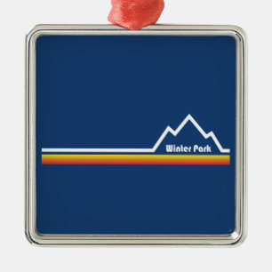 Ornement Carré Argenté Winter Park, Colorado