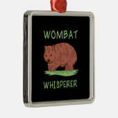 Ornement Carré Argenté Wombat Whisperer (Droite)