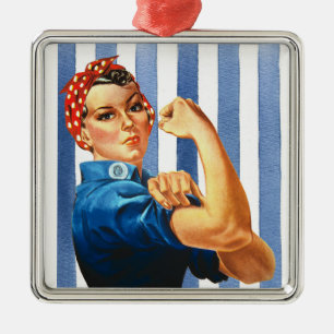 Ornement Carré Argenté Women Power Metal