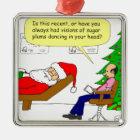 Ornement Carré Argenté x30 Père Noël parle à son thérapeute - Cartoon