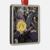 Ornement Carré Argenté Yellow cactus (Droite)