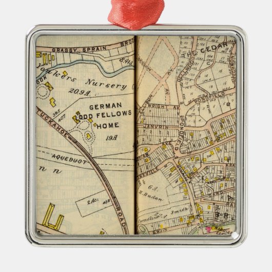 Ornement Carré Argenté Yonkers, New York 16 (Devant)