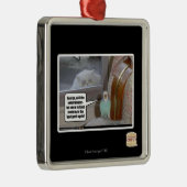 Ornement Carré Argenté Zombies dans le jardin (Droite)