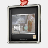 Ornement Carré Argenté Zombies dans le jardin (Gauche)