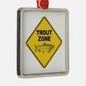 Ornement Carré Argenté Zone de pêche à la truite (Droite)
