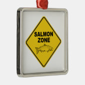 Ornement Carré Argenté Zone de pêche saumon (Droite)