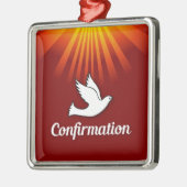 Ornement carré, Confiture, Dove on Red, (Gauche)